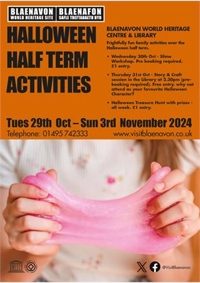 Halloween half term activities at Blaenavon Heritage Centre