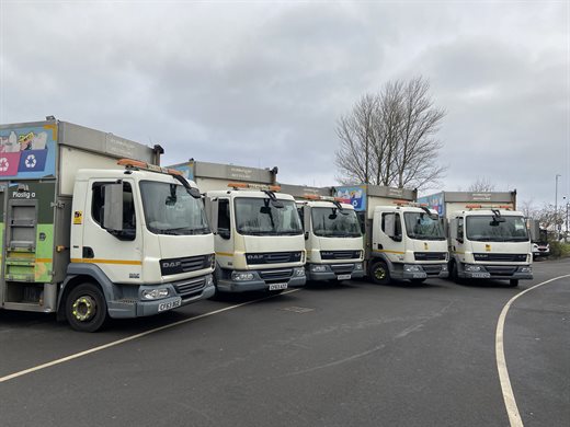 New recycling trucks