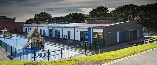 Blenheim Road Community Primary School - A view of the Foundation Phase from the playground