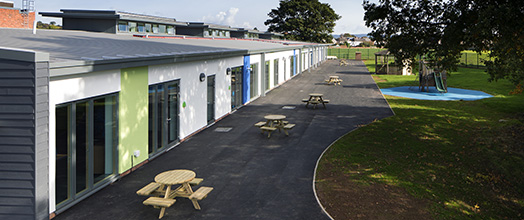 Llantarnam Community Primary School - The back of the school