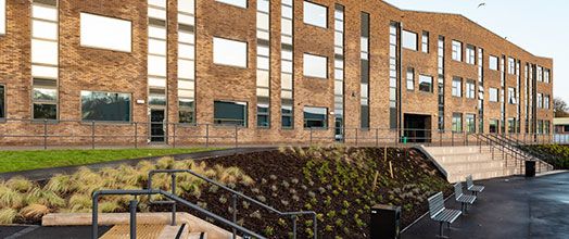 Student Entrance - View from West Drive