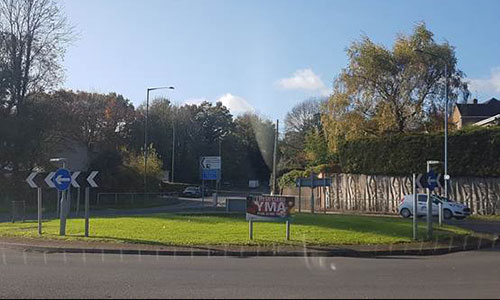 Cwmbran Drive at junction with Pontrhydyrun Road Lowlands roads