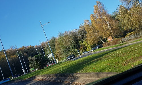 Large Splitter Island at Junction of Cwmbran Drive (A4051) Sainsburys the Crow