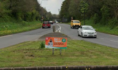 Splitter Islands at Roundabout by B&Q, Cwmbran