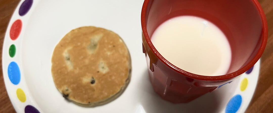 Welsh cake and a milk drink