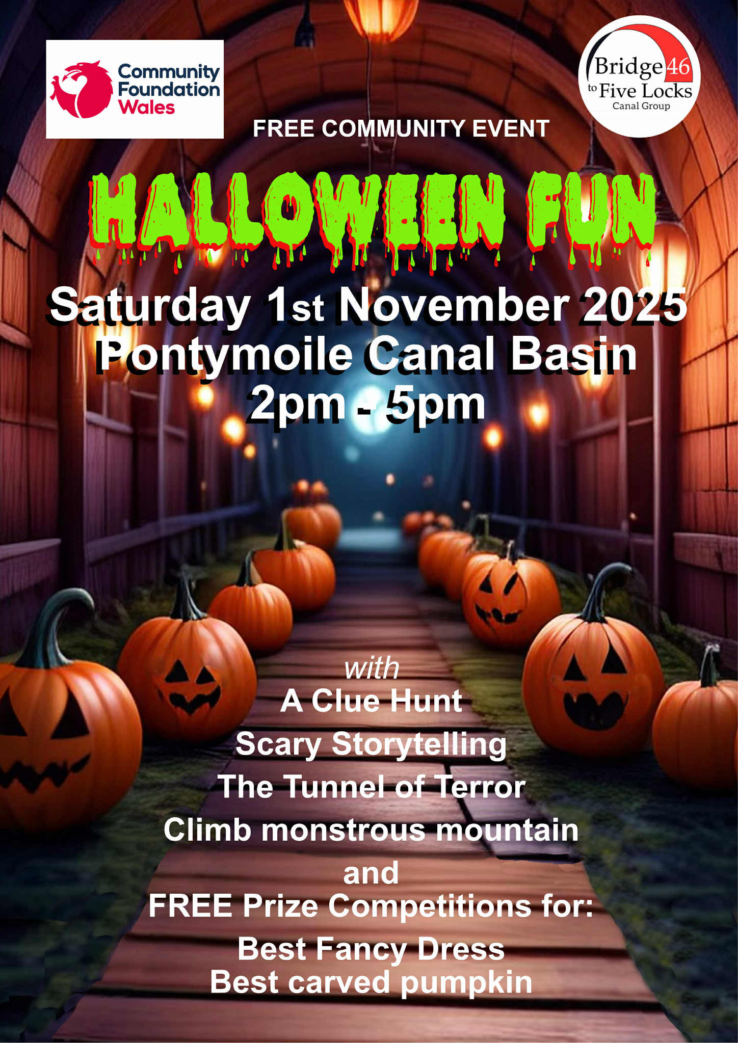 Halloween at Pontymoile Canal Basin