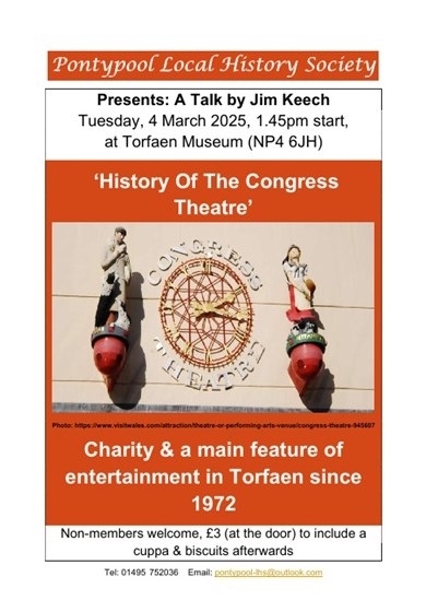 Pontypool Local History Society presents: History of the Congress Theatre