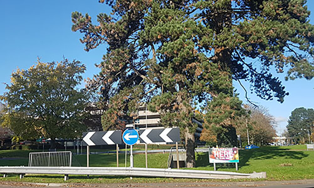 Junction-of-Tudor-Road-and-St-Davids-by-The-Tower-Block