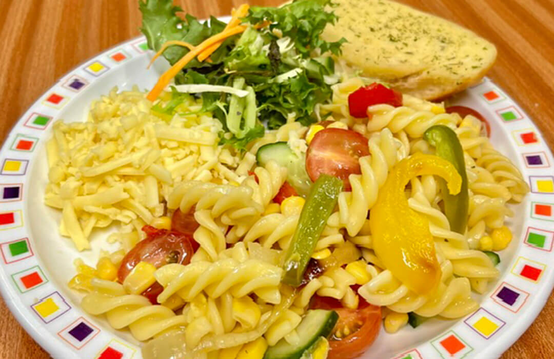 Vegetable mayonnaise (pasta meal of the day)