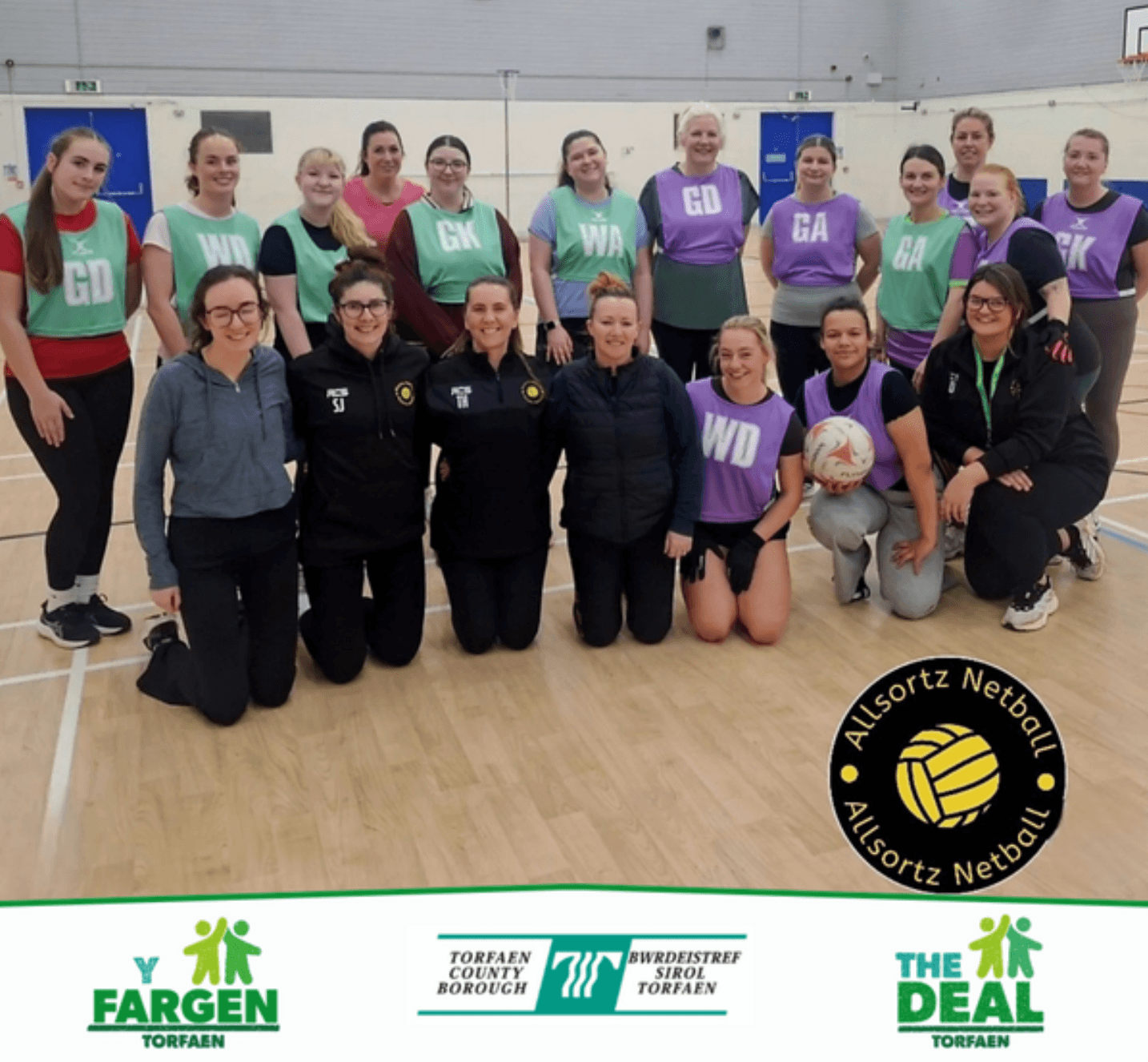 Members of the Allsortz Netball Club