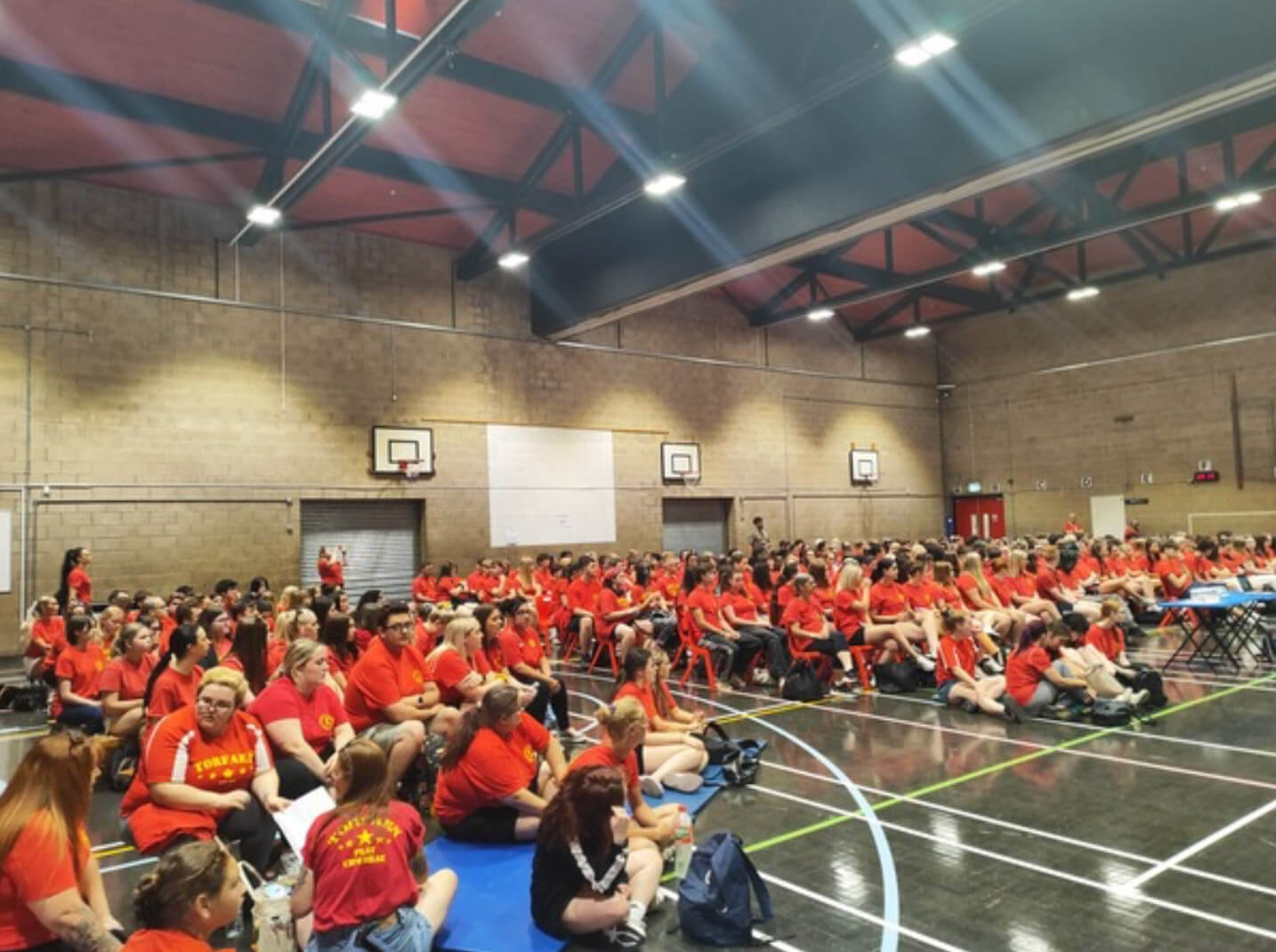 Volunteers at the summer play scheme training session